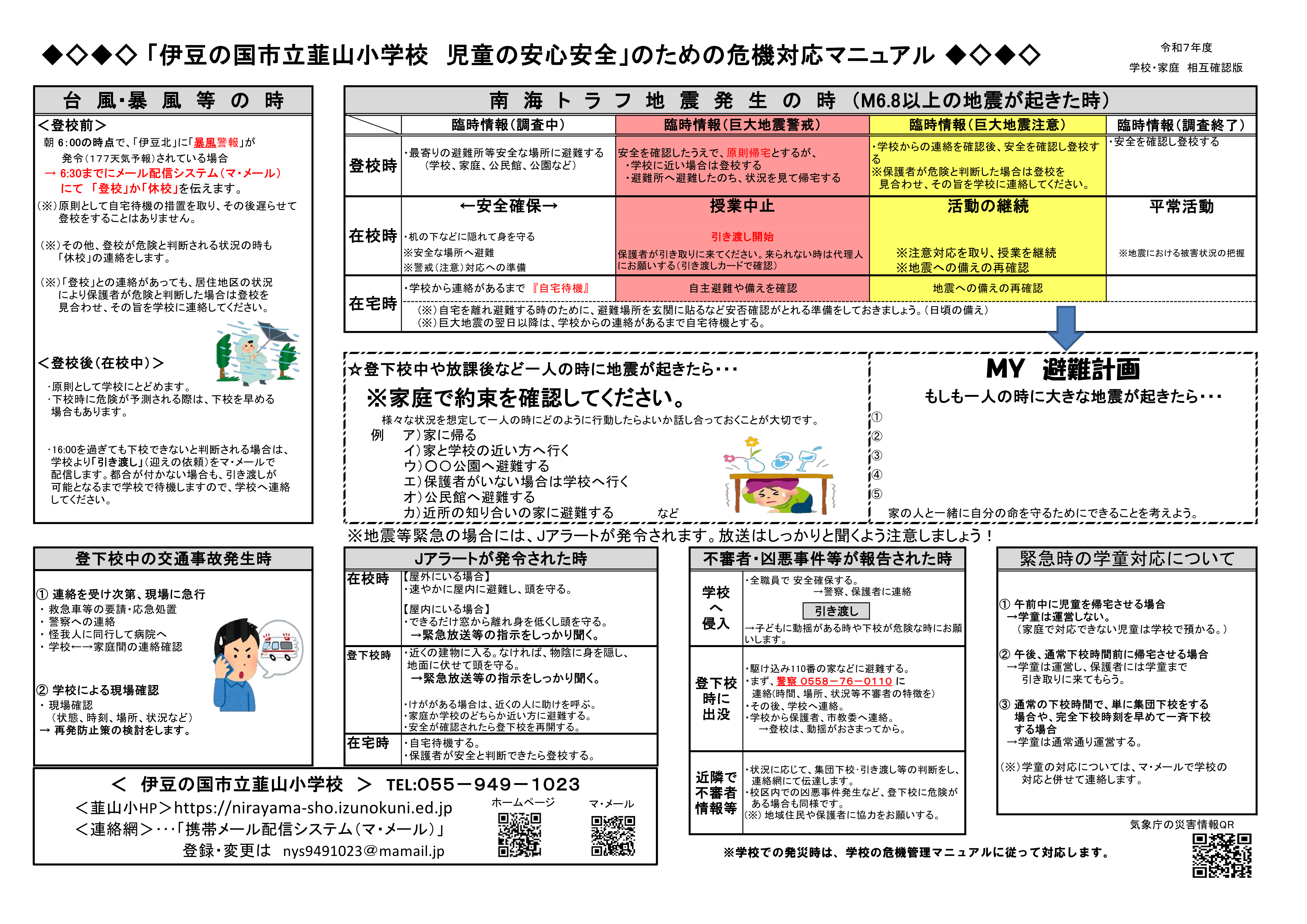 24 伊豆の国市立小中学校危機管理マニュアル（家庭保存R7年度版）